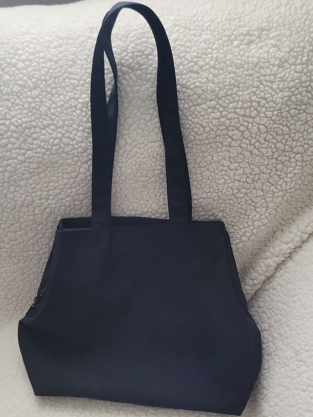 Nicole Miller Black Nylon Shoulder Tote